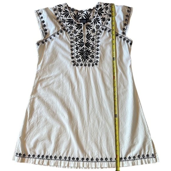 Madison Matthews Floral Embroidered Cap Sleeve‎ Shift Cotton Dress Size Medium - Picture 8 of 10